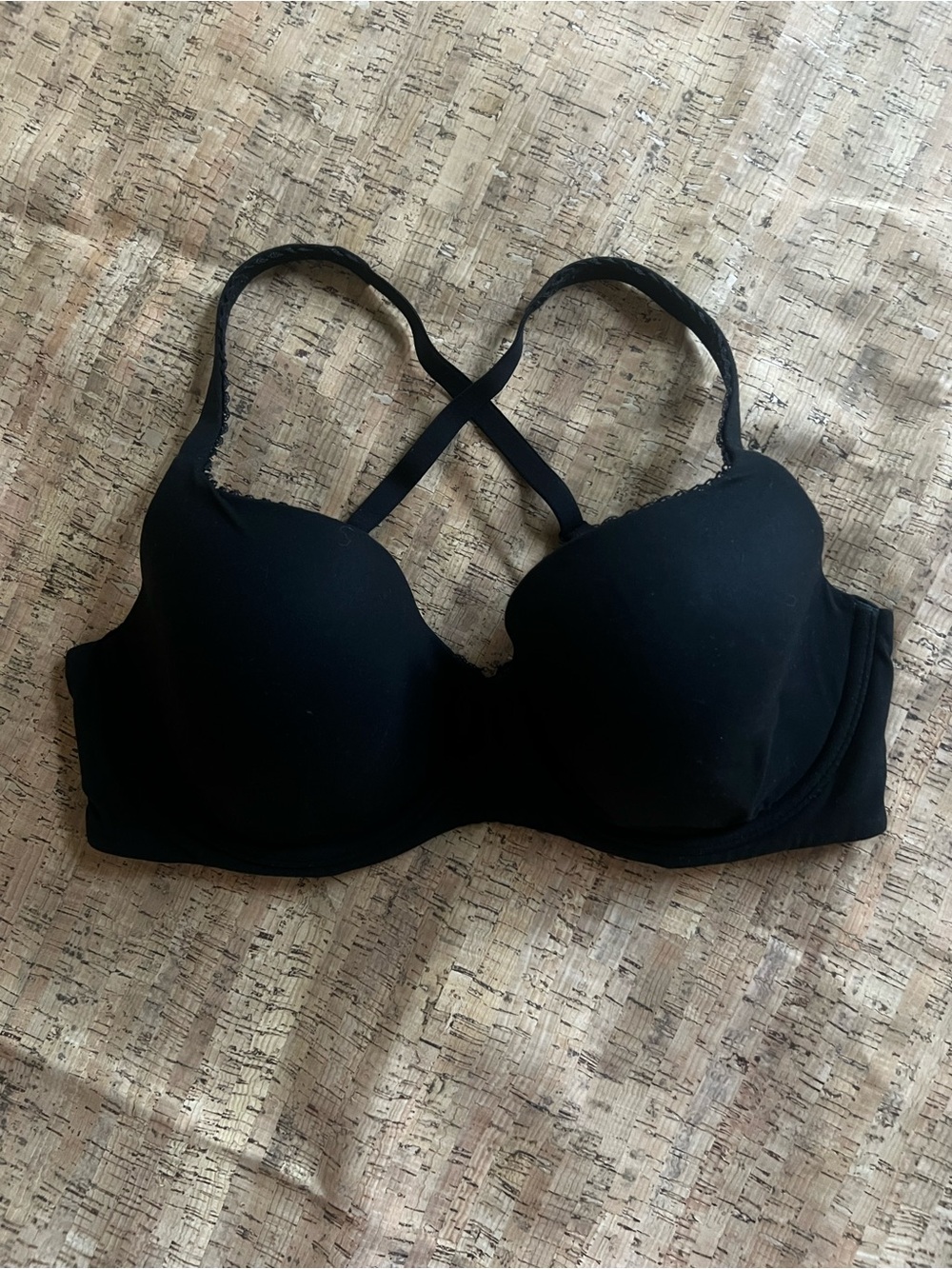 Victoria's Secret Black Lined Demi Bra 34DD